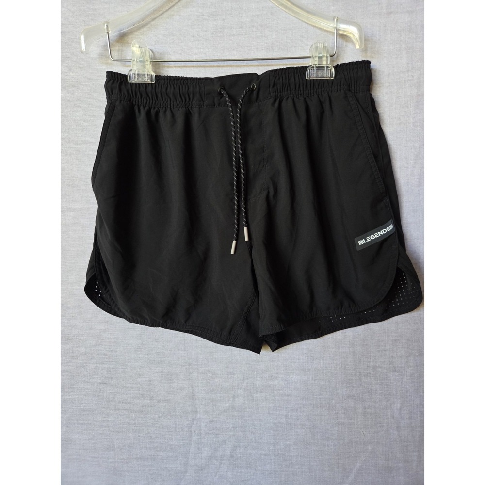 Legends Relay Shorts Mens Shorts Black Athletic Gym Running Lined Vented Large
